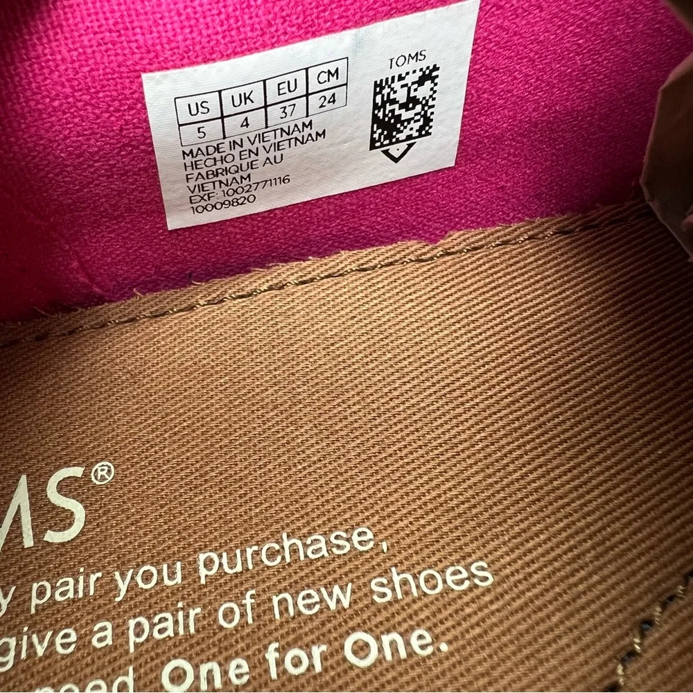 TOMS Zuma Youth 5 Blue Speckled Chambray Lace Up Sneakers New in Box